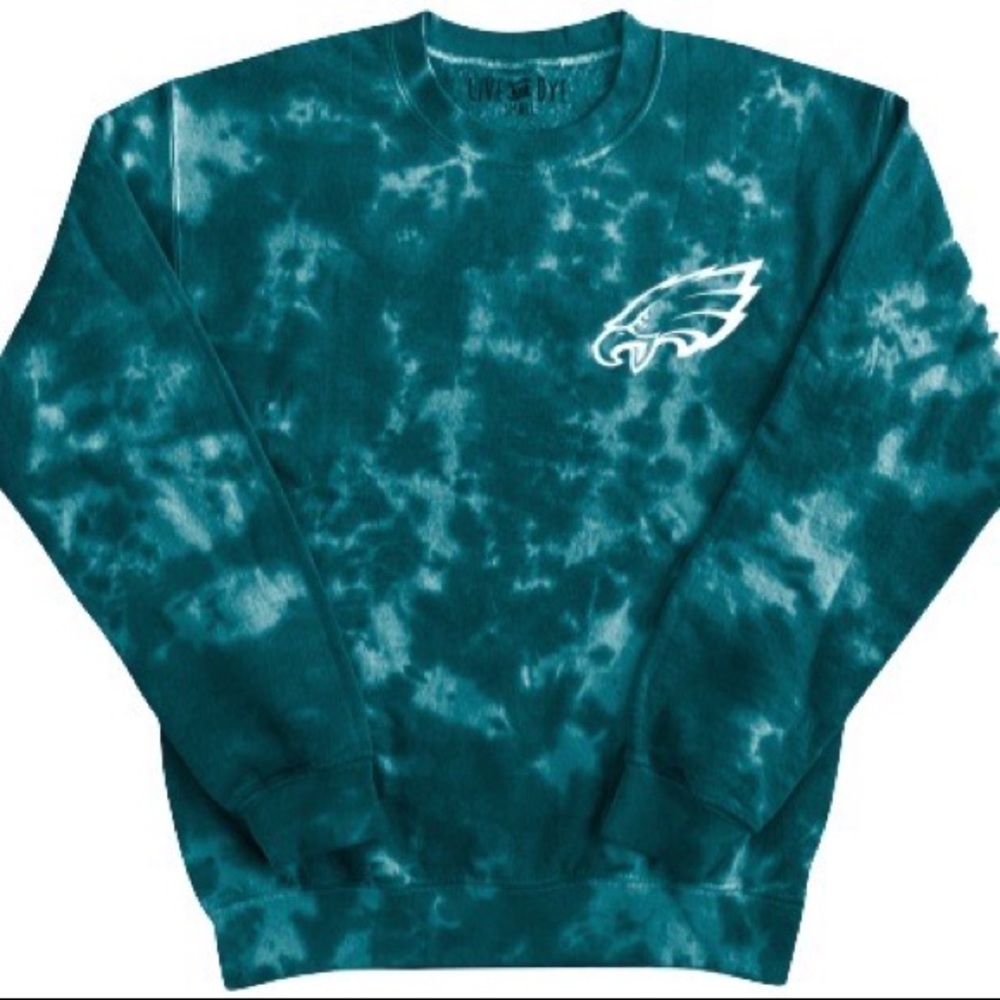 NEW Philadelphia eagles tie dye crewneck